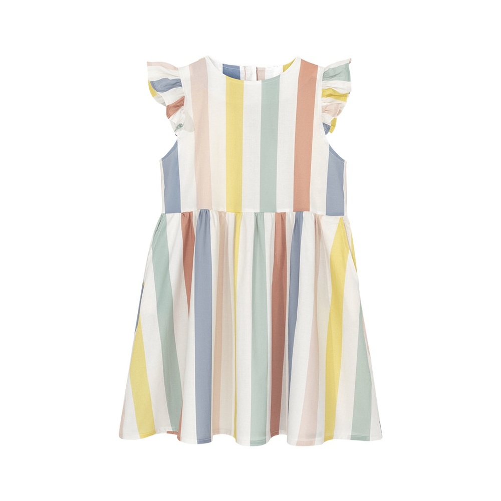 NWT Kids on the moon striped drill dress